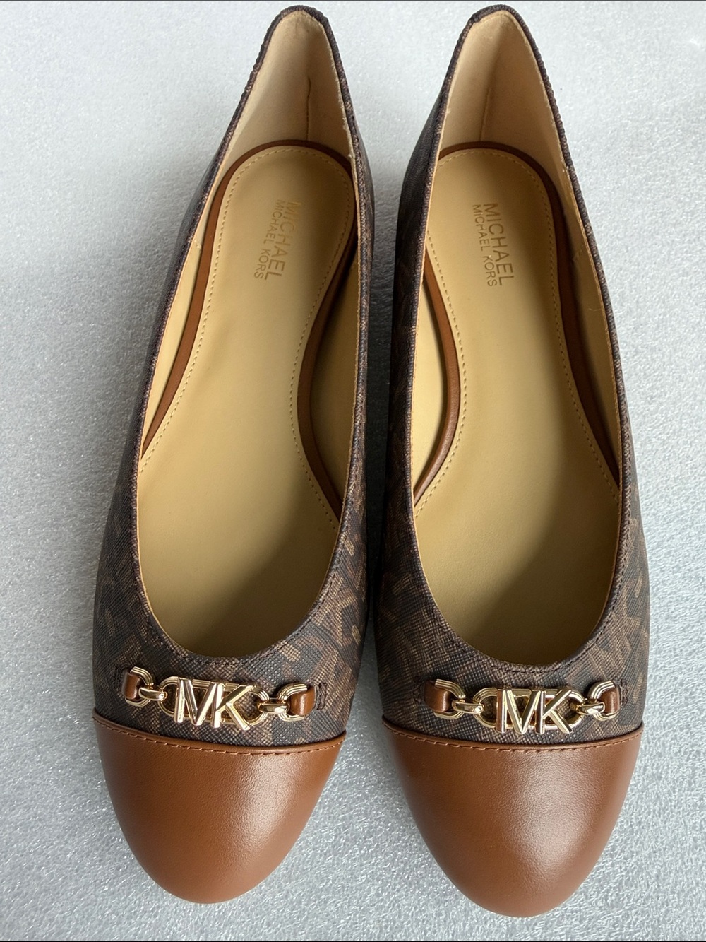 MICHAEL KORS Rebecca Flex Ballet Flats Signature Logo Size 6.5 Women’s